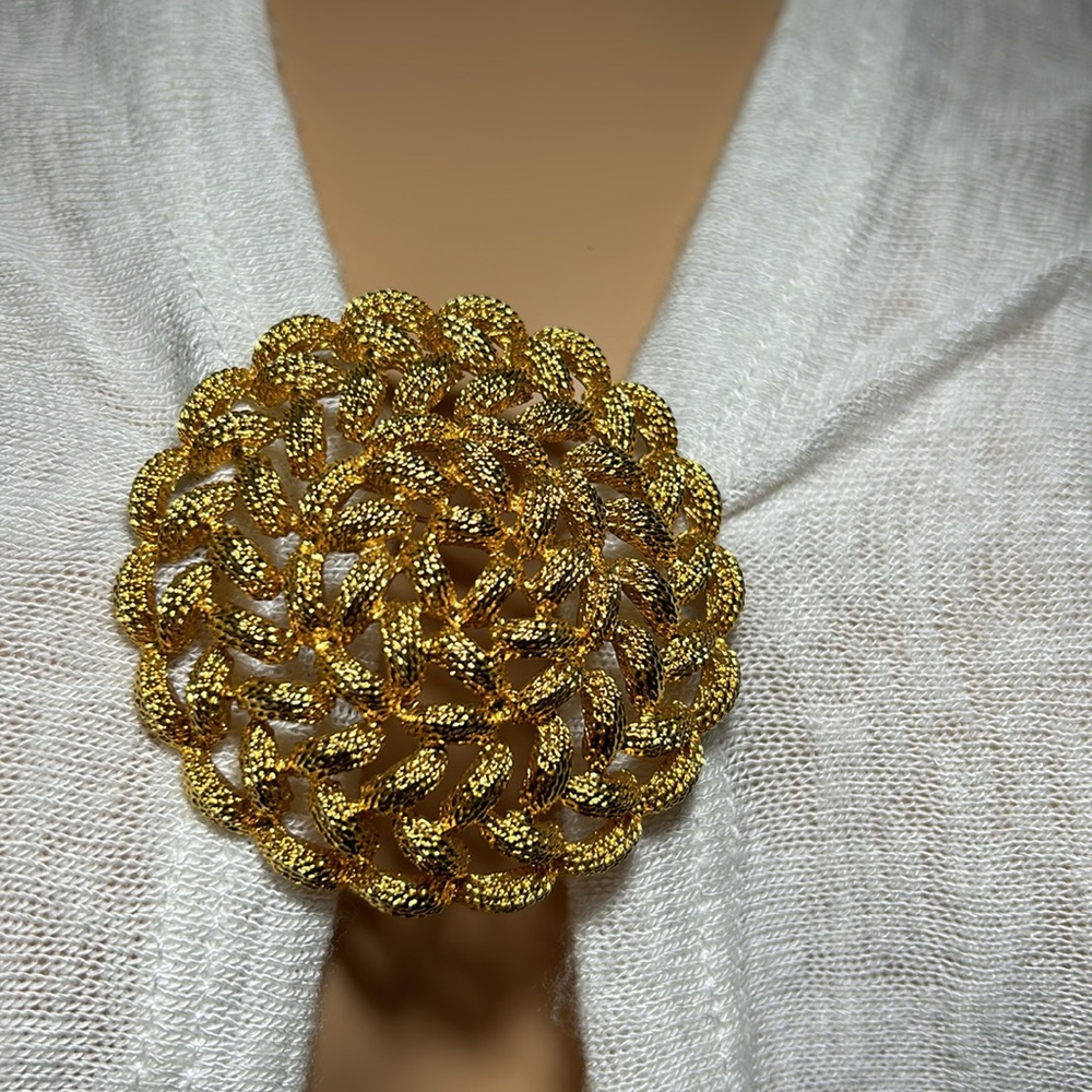 Monet Gold-tone  Sunday Brooch For Mother.